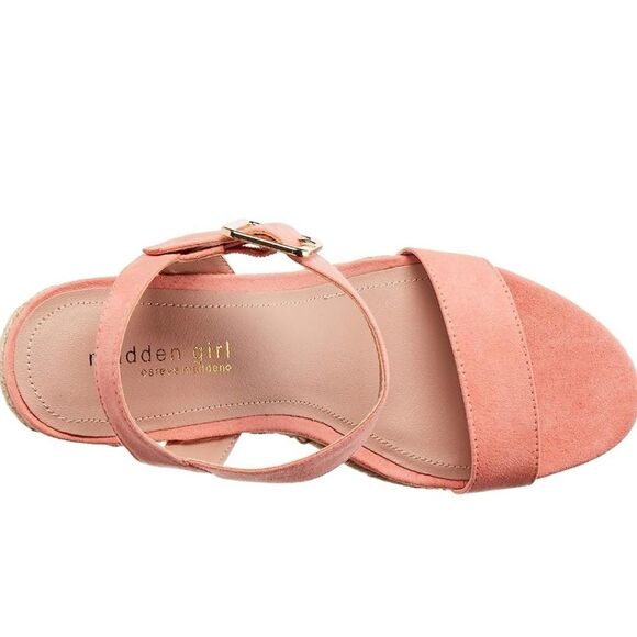 🔸️Madden Coral Vail Buckle Strap Espadrille Wedge Heels Size 8.5 - Picture 4 of 13